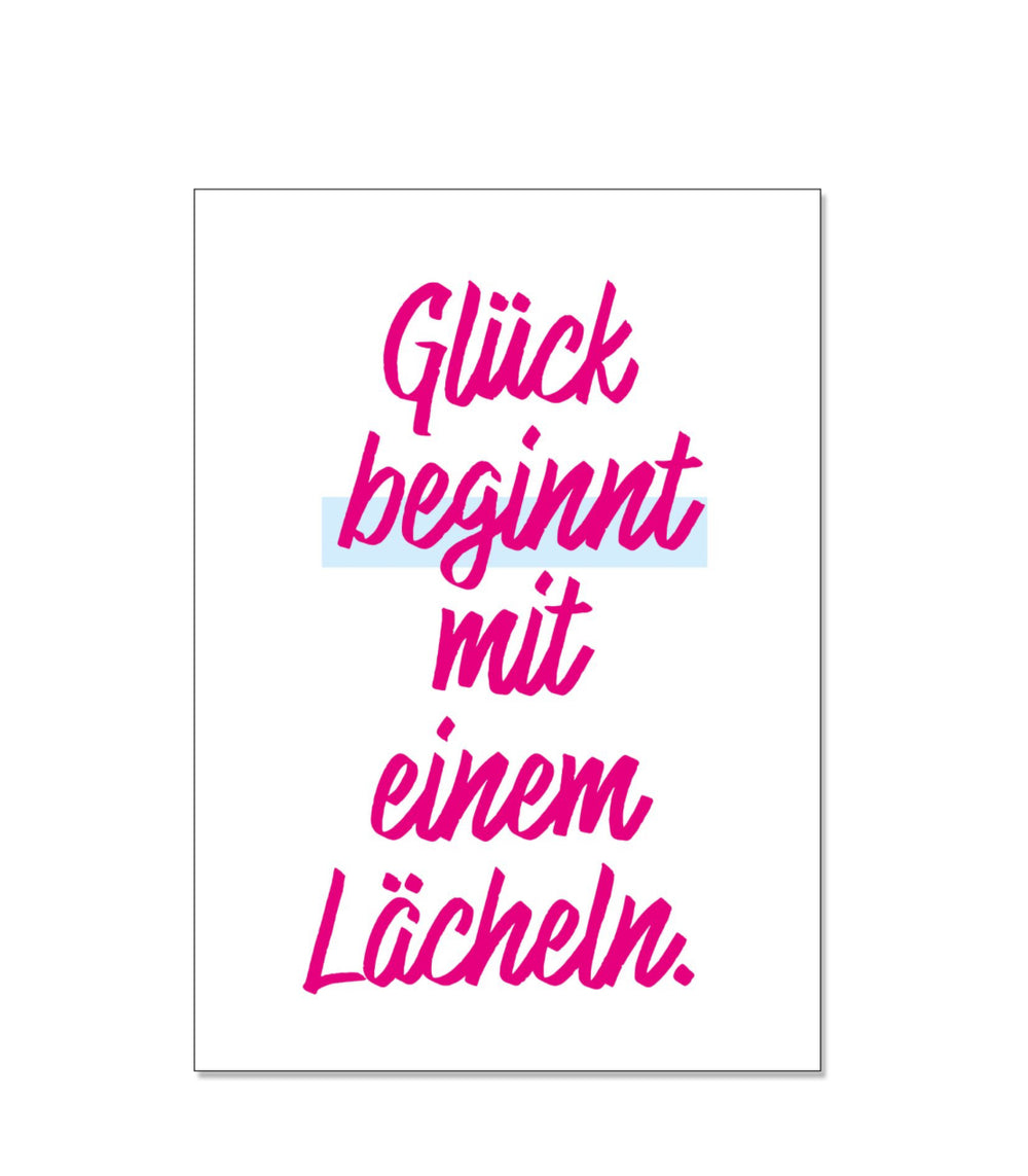 Postkarte Glück