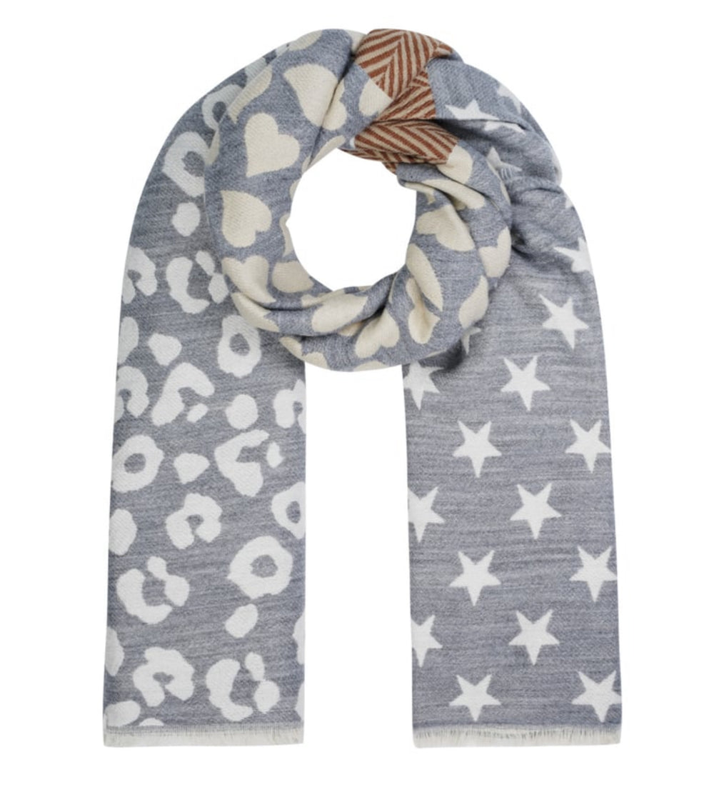 Leo & Stars Schal Grau