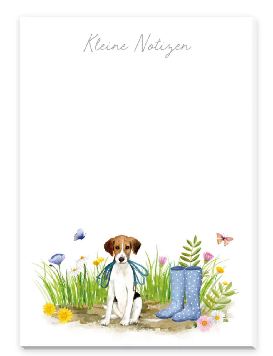 Notizblock Terrier mit Leine