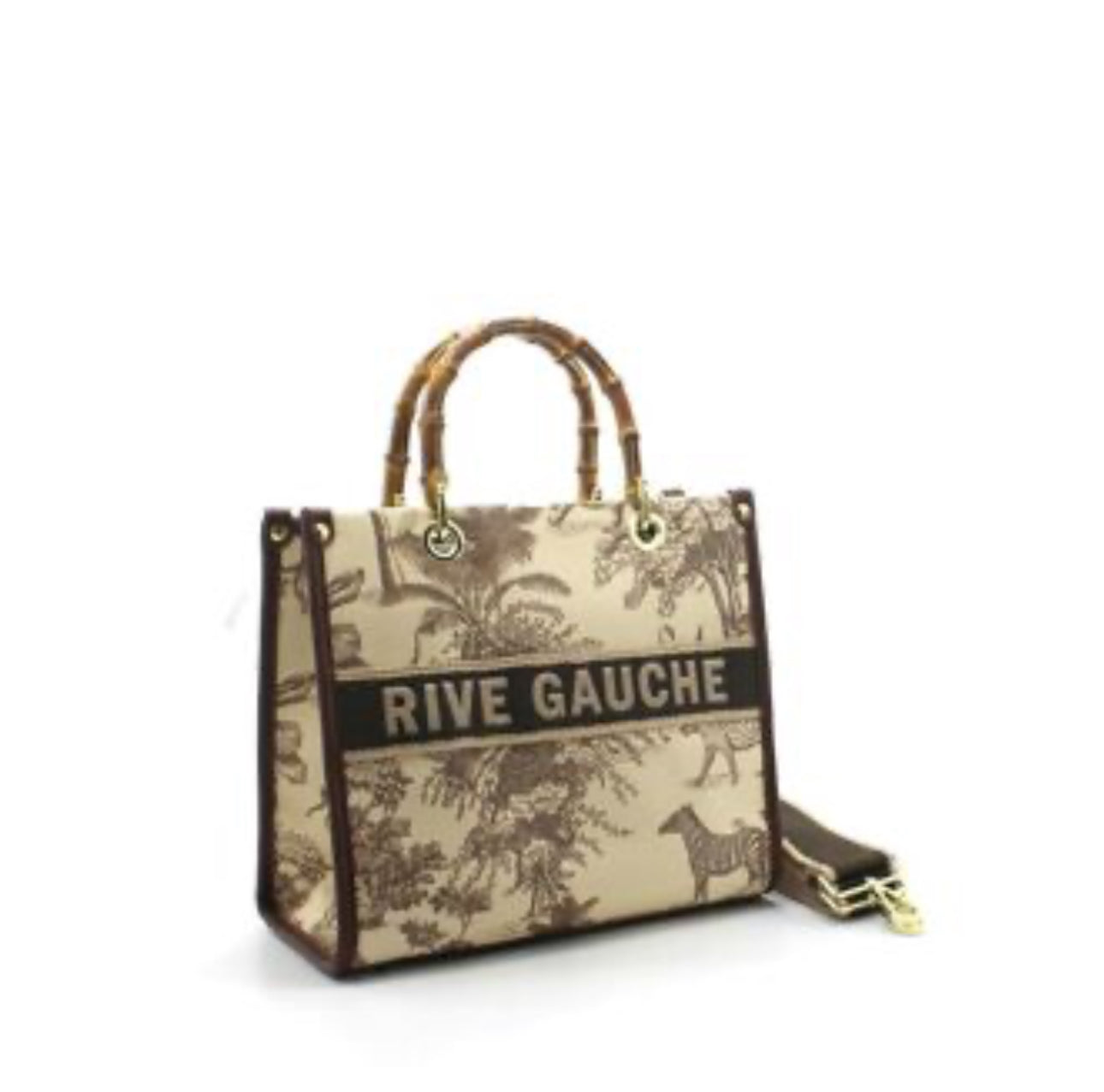 Rive Gauche Signature Collection Bag MEDIUM -Marron-