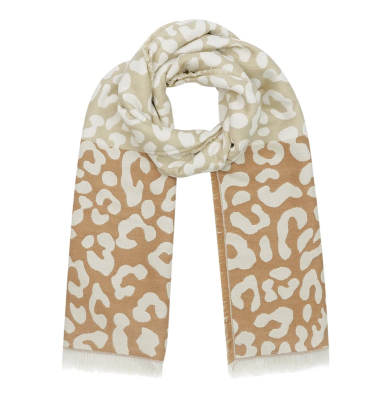 Kuscheliger Maxi Schal Leo Lover Beige/Braun