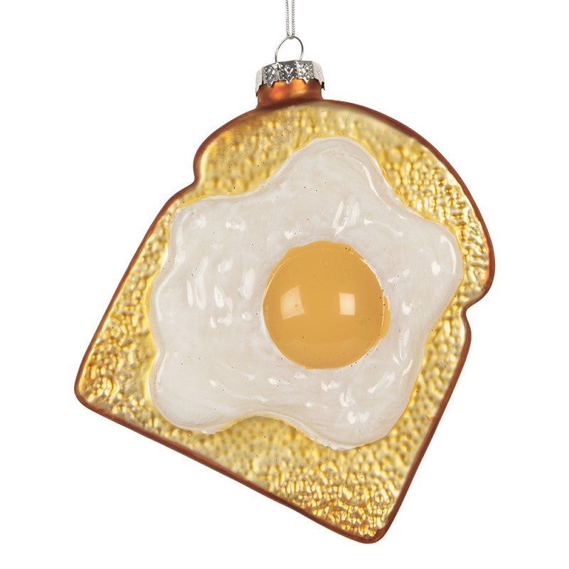 Baumanhänger Spiegelei auf Toast