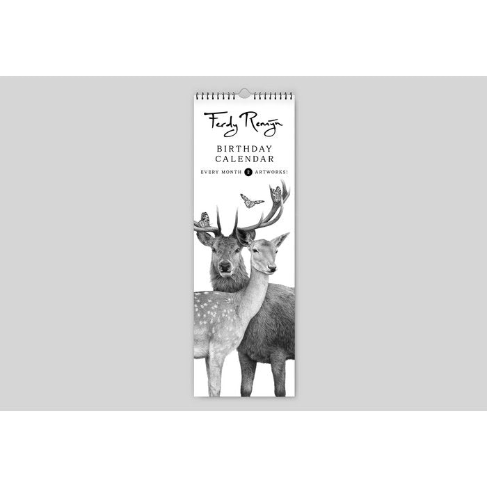 Geburtstagskalender mit 24 Tiermotiven