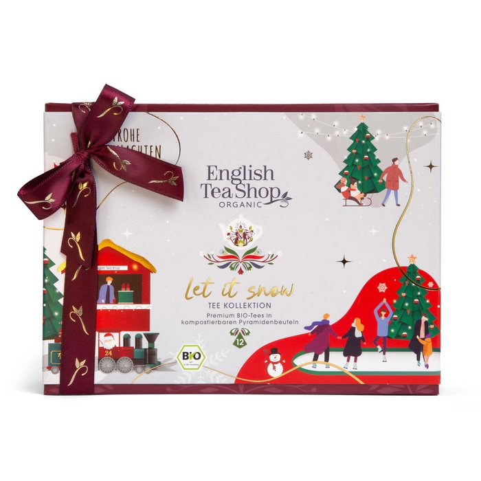 Teegeschenk "Let it snow", BIO, 12 Pyramiden-Beutel