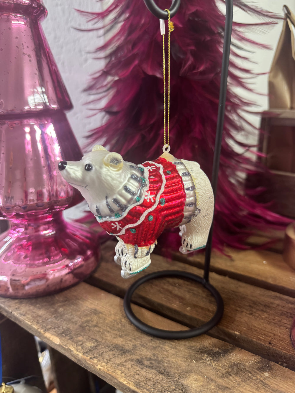 Baumanhänger Schlittschuh Eisbär