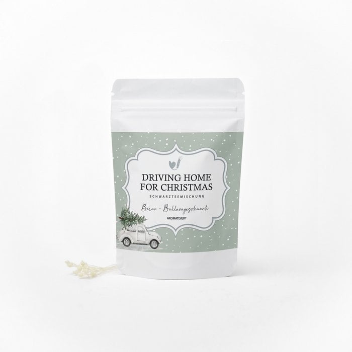 Teesäckchen "Driving home for Christmas"