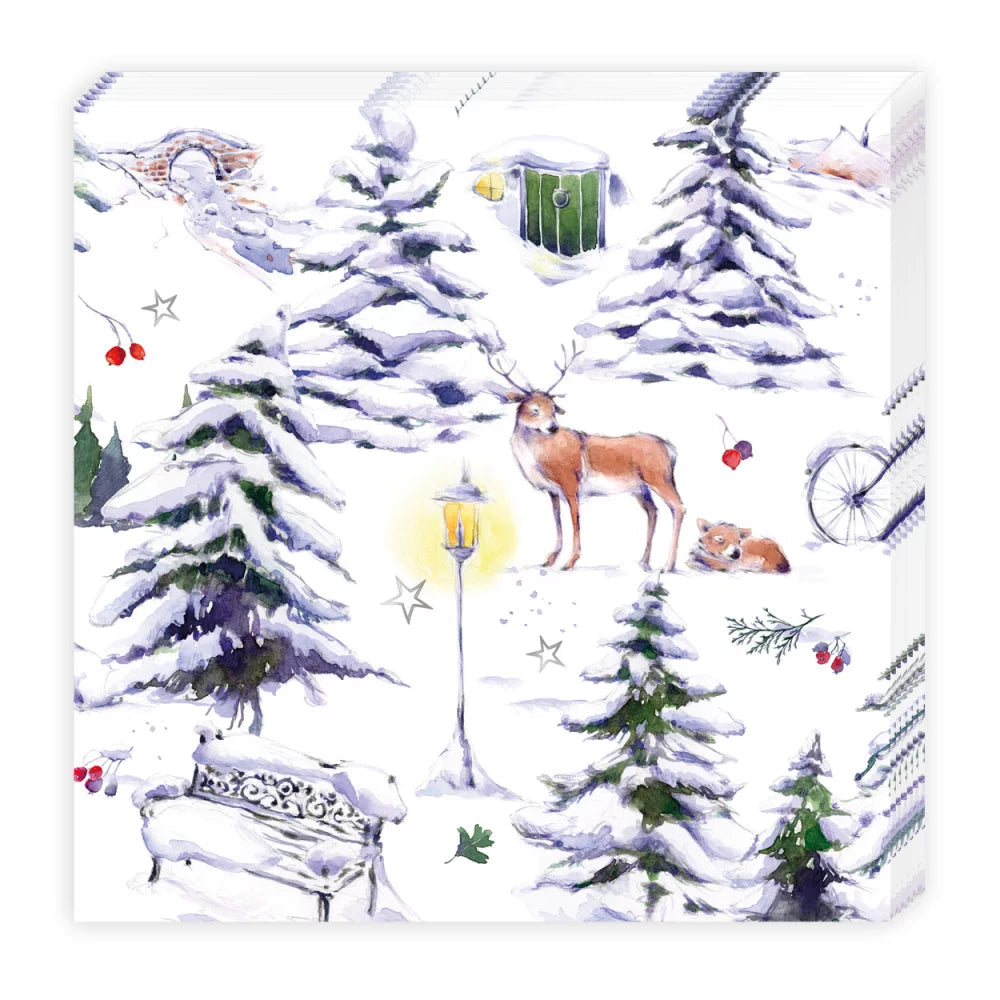 Serviette Schöne Winterpark