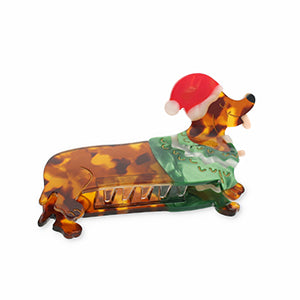 Dackel Weihnachtshaarklammer