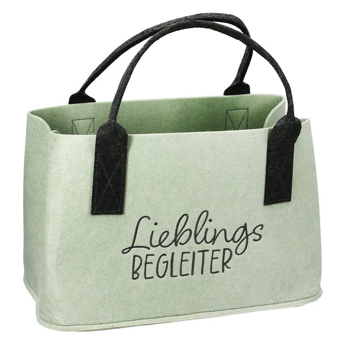 Tasche rechteckig Lieblingsbegleiter hellgrün