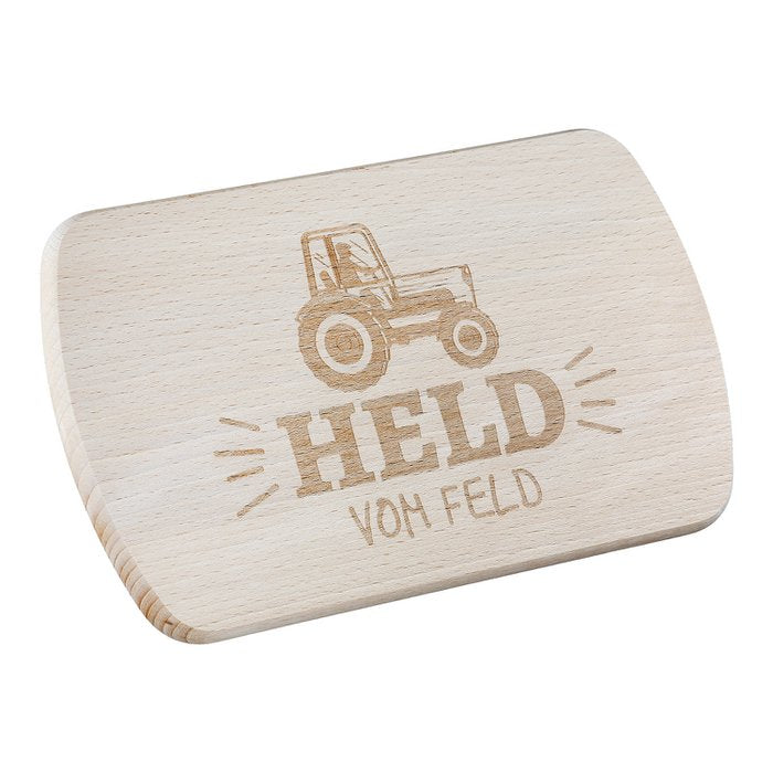 Schneidebrett aus Buchenholz mit Trecker