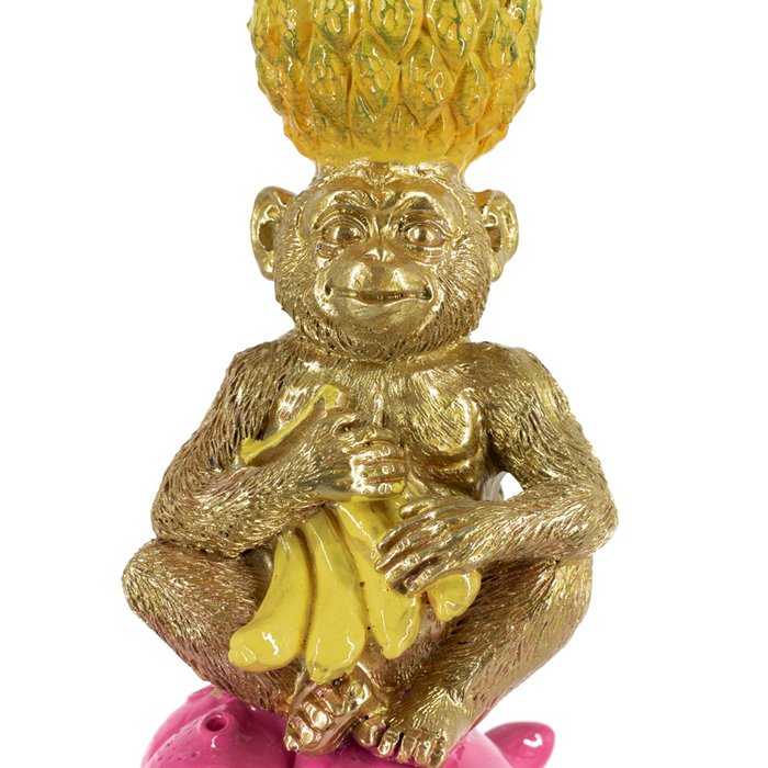 Kerzenhalter mit Nilpferd und Affe