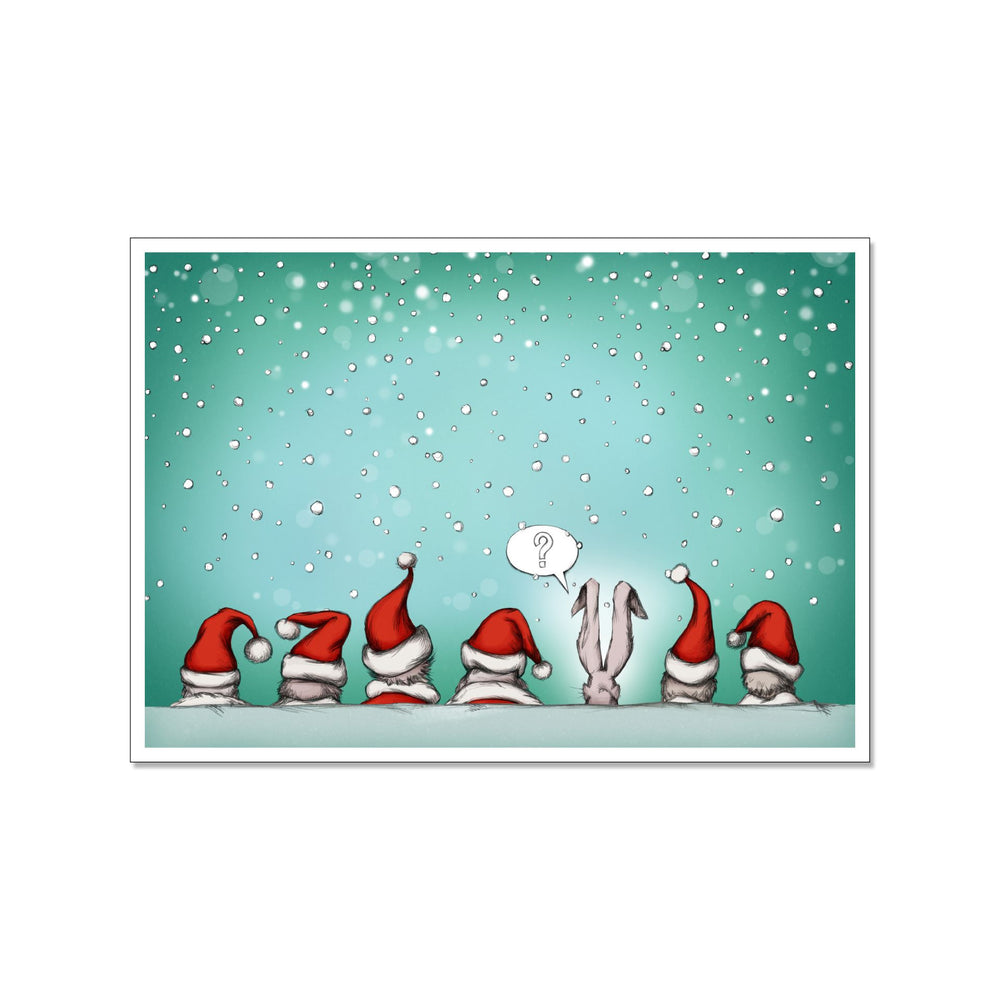 Postkarte Hase im falschen Film