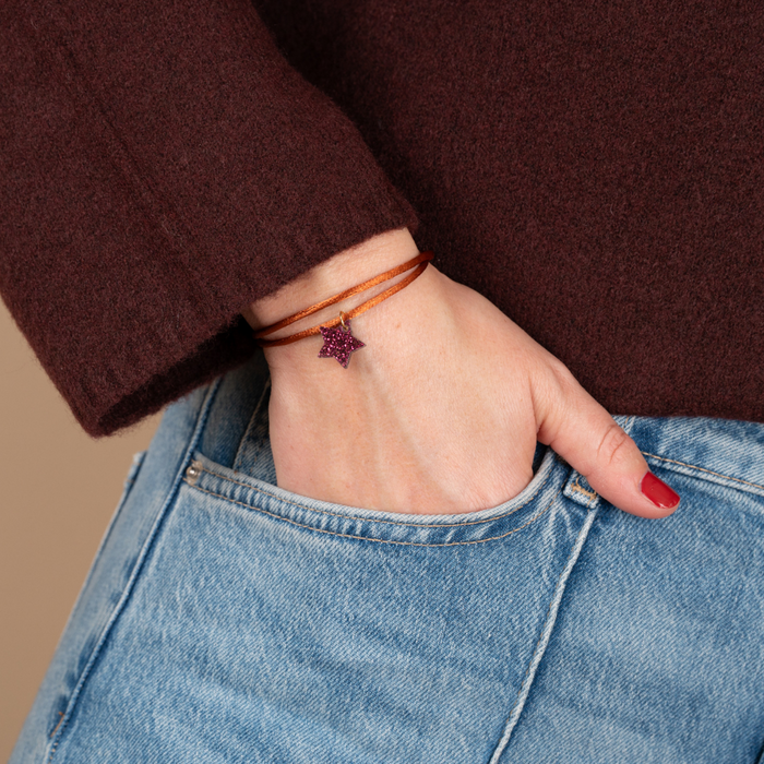 Lumen Charm Bracelet Christmas Edition Stern gold/bordeaux