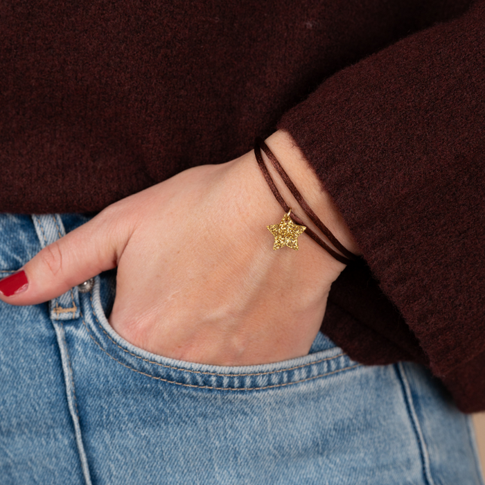 Lumen Charm Bracelet Christmas Edition Stern braun/gold