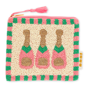 Perlen Clutch Champagnerflaschen