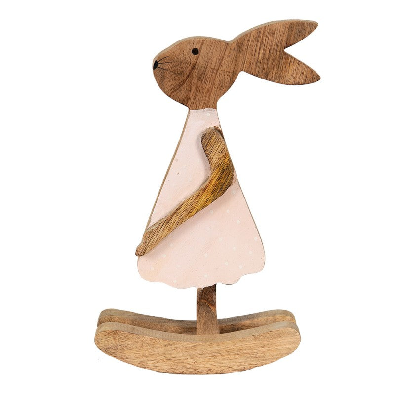 Schaukelfigur Hasenmädchen Holz 17X7X30 CM