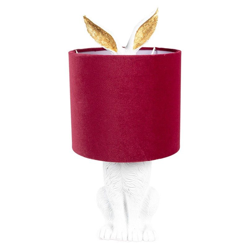 Happy Rabbit Lampe -weiß/bordeaux-