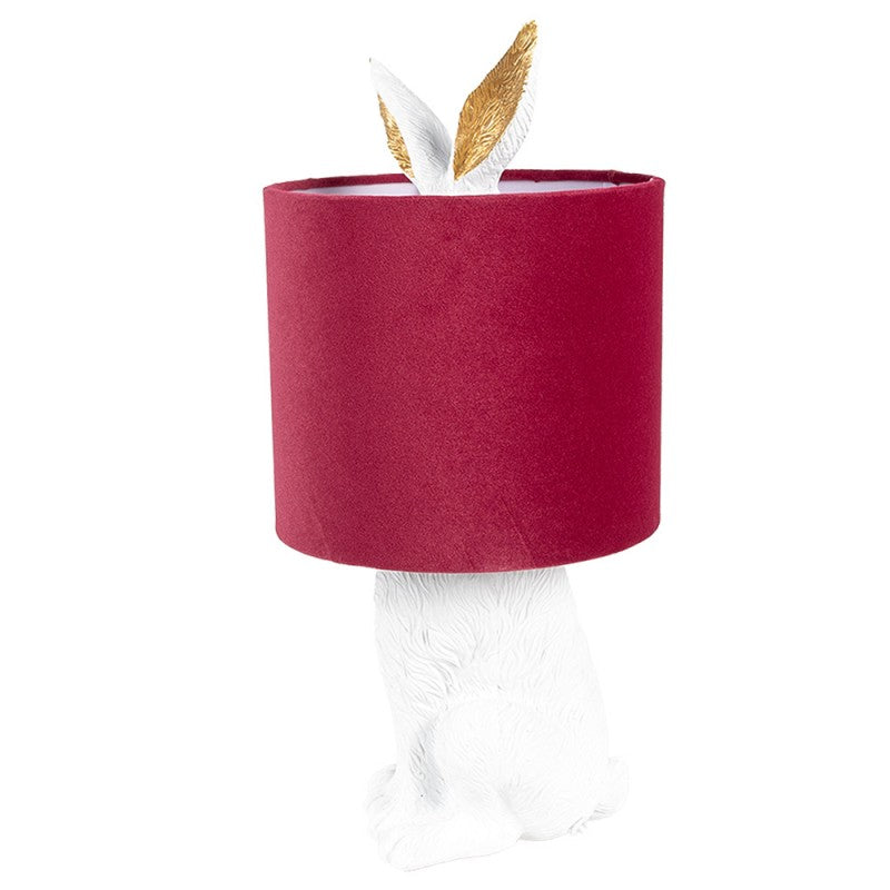 Happy Rabbit Lampe -weiß/bordeaux-