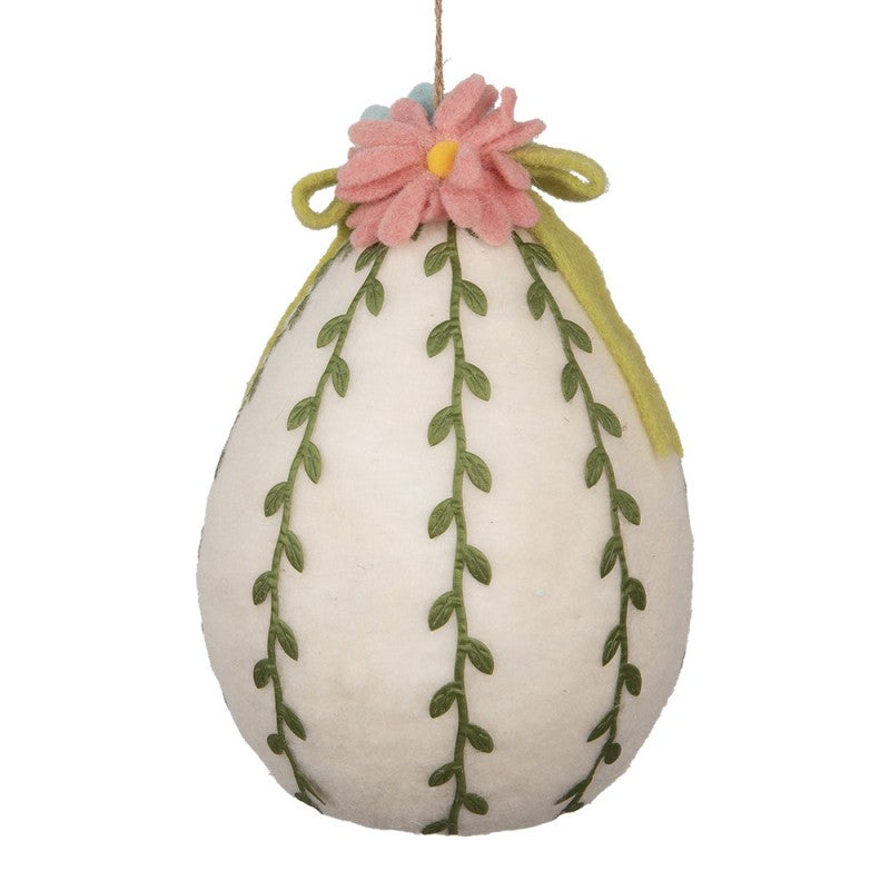 Osterei Filz mit Blumen 30cm