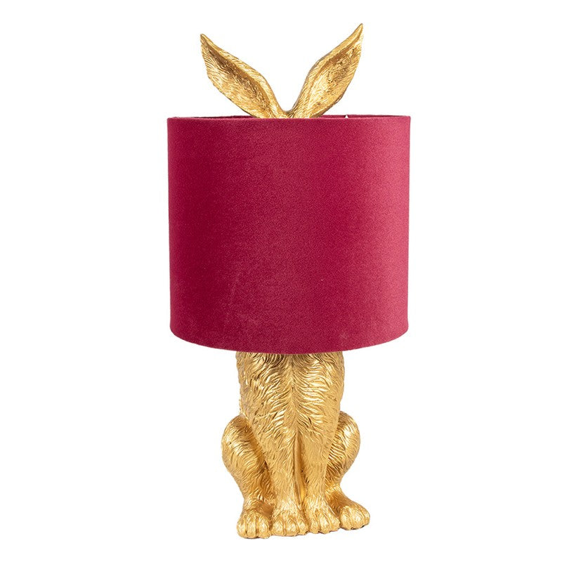 Happy Rabbit Lampe -Gold/bordeaux-