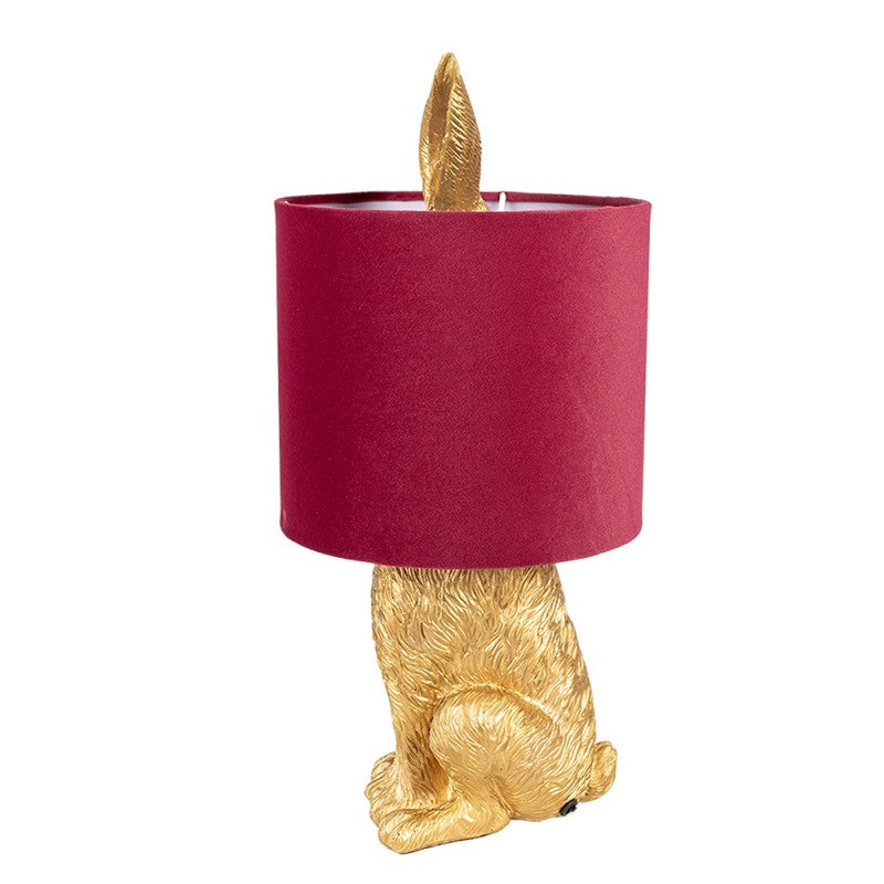 Happy Rabbit Lampe -Gold/bordeaux-