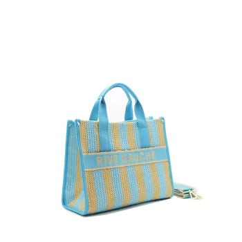 Rive Gauche Signature Collection Bag MEDIUM -Korbtasche Himmelblau--