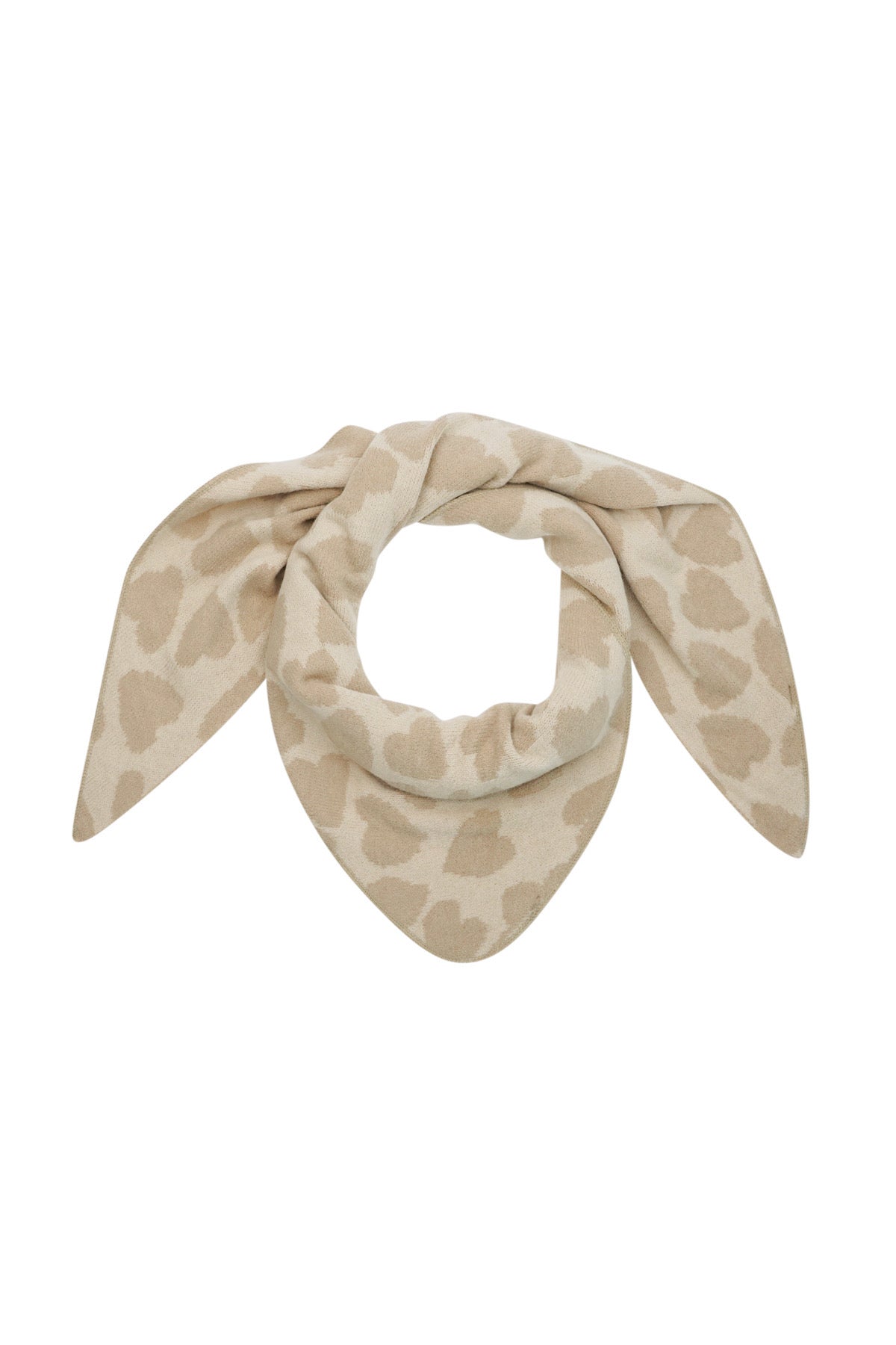 Maxi Dreieckstuch Heart -Beige-