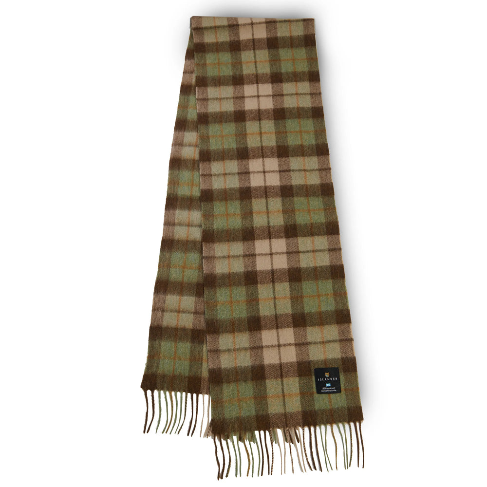 Lambswool Scarf Tartan Look -Chestnut Tartan- LARGE