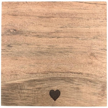 Happy Heart Untersetzer viereckig aus Holz, 10x10cm