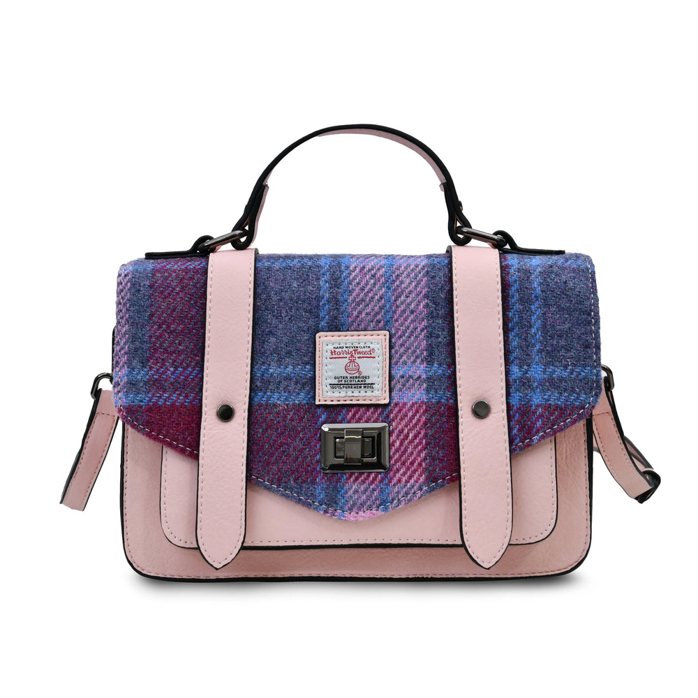 PRE-ORDER Medium Tweed Shoulder Bag -Rosy Tartan