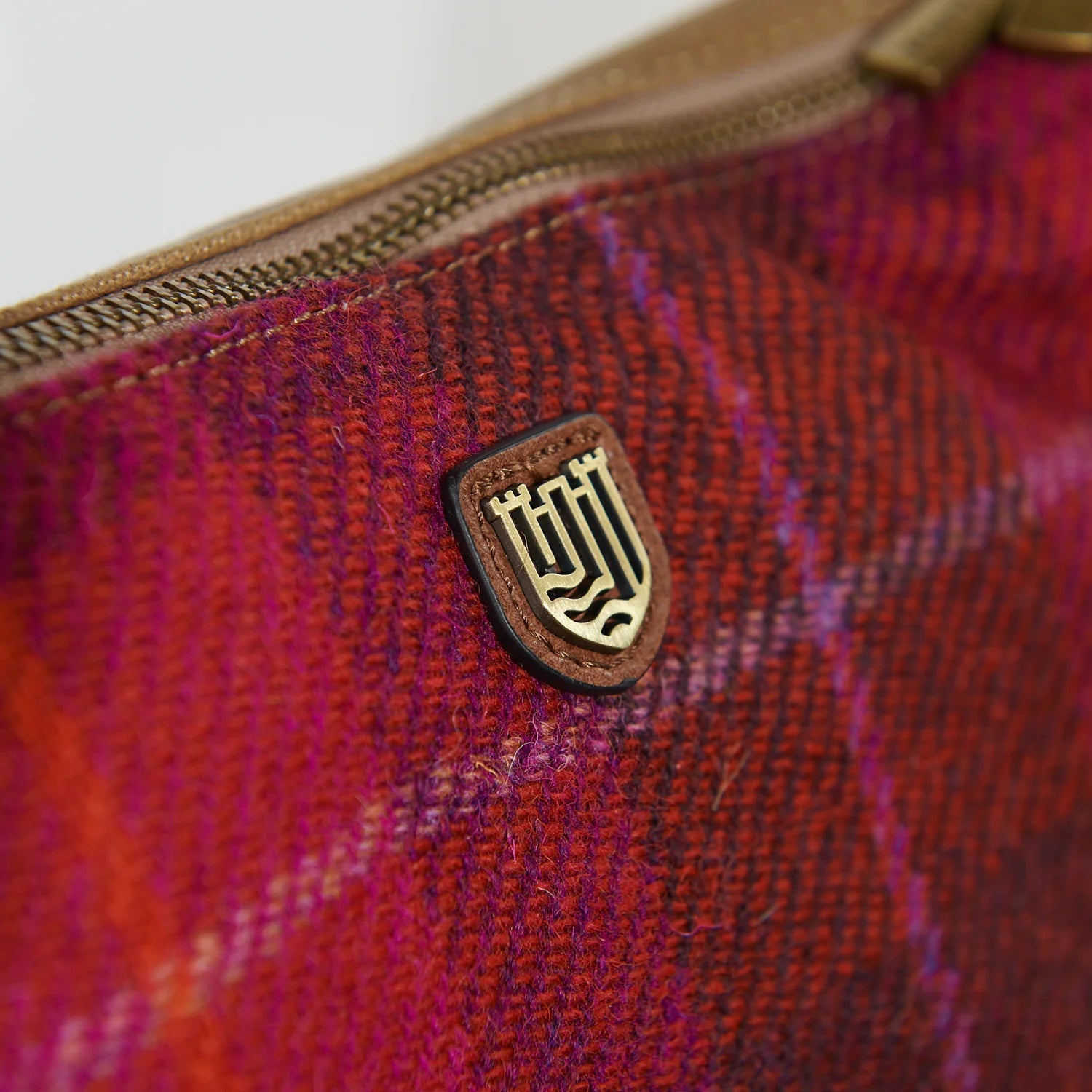 PRE-ORDER Tweed Crossbody Bag -Fuchsia Tartan-