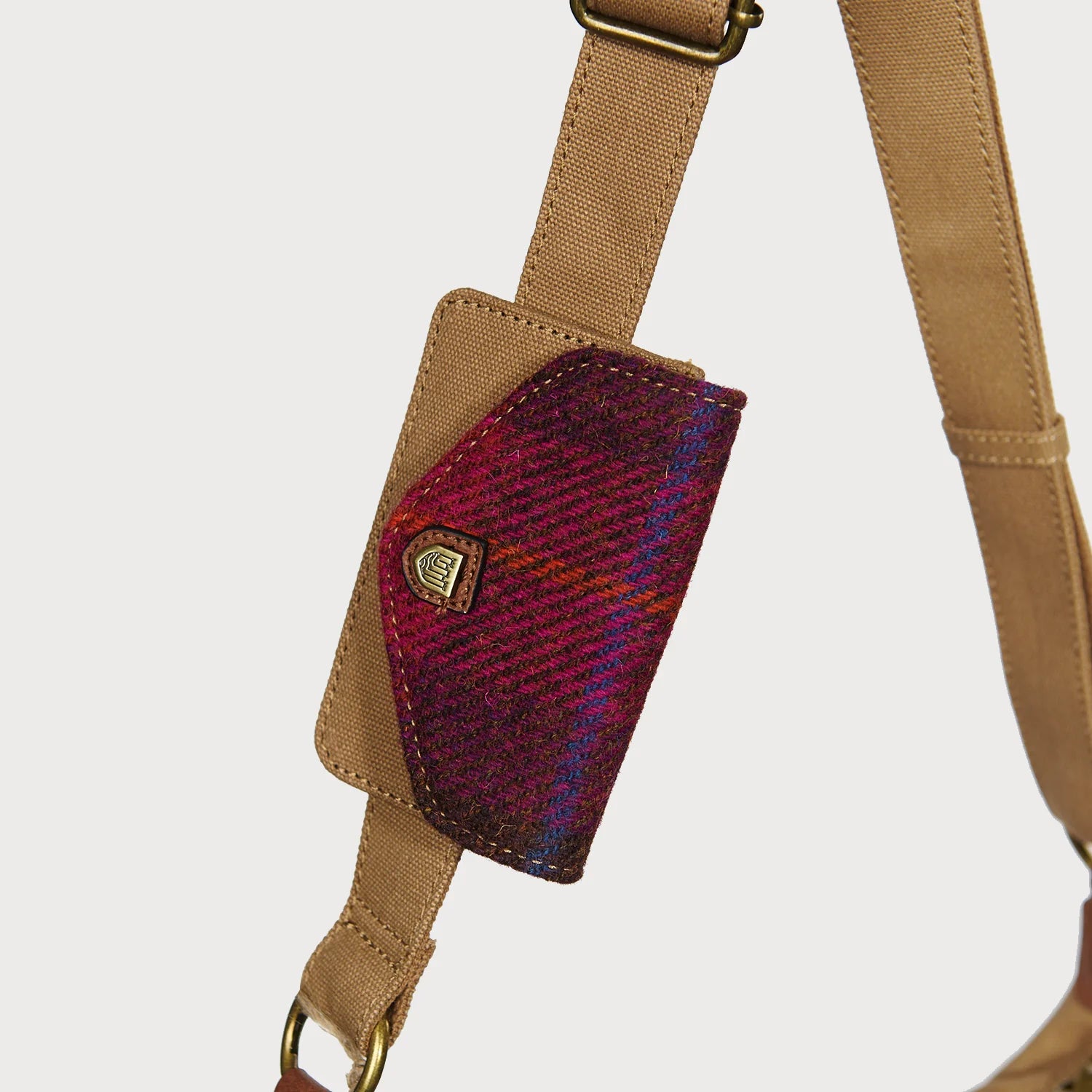 PRE-ORDER Tweed Crossbody Bag -Fuchsia Tartan-