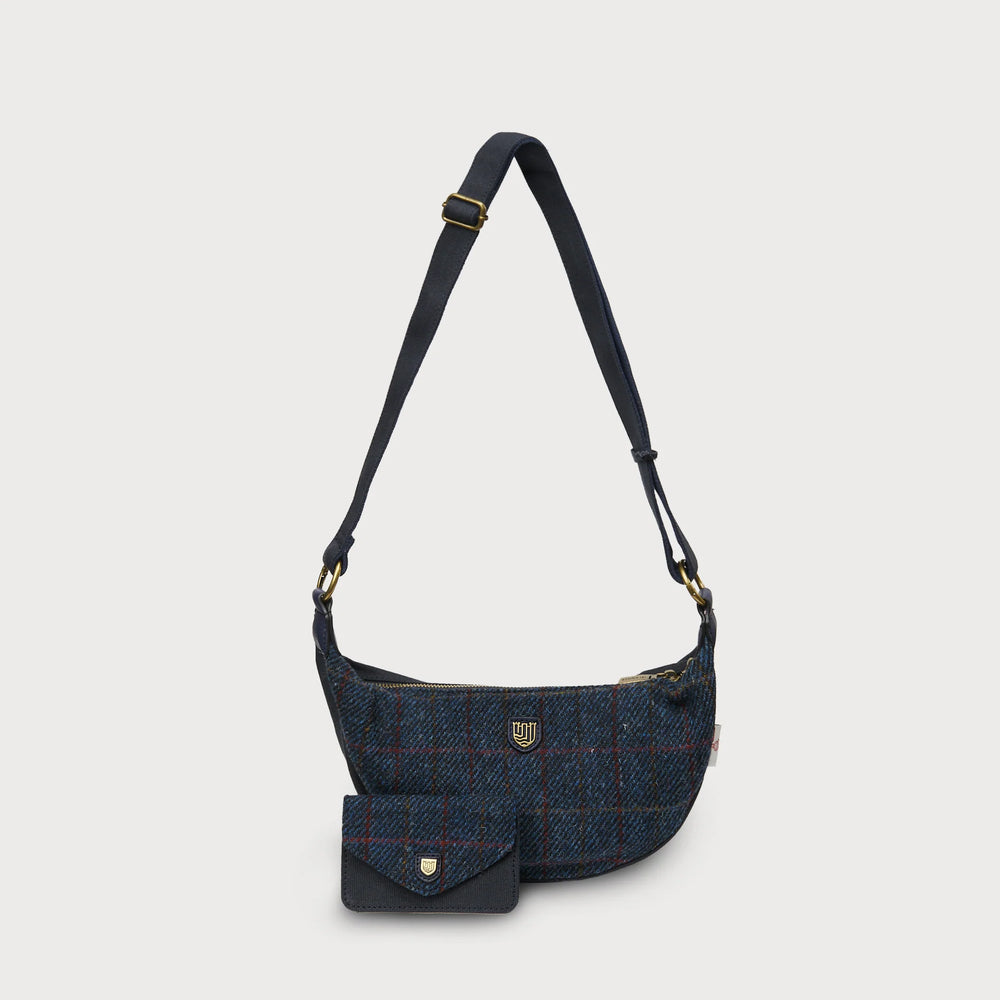 PRE-ORDER Tweed Crossbody Bag -Navy Overcheck-