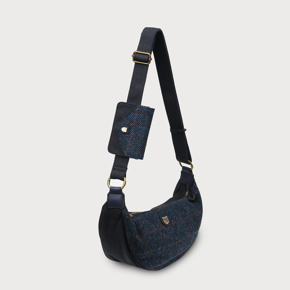 PRE-ORDER Tweed Crossbody Bag -Navy Overcheck-