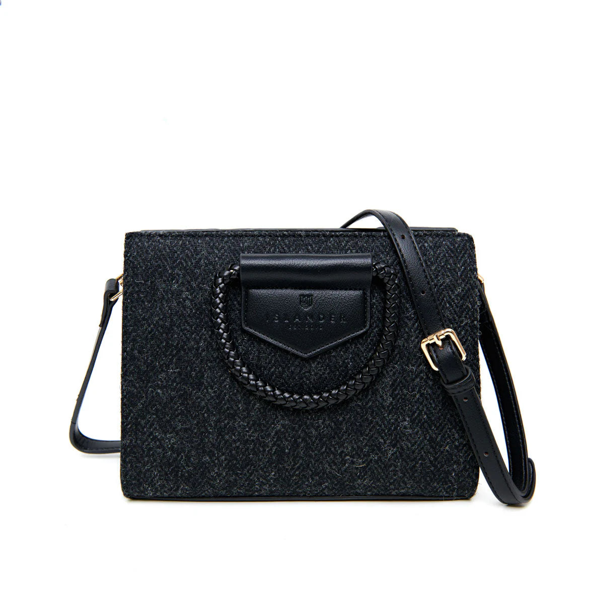 PRE-ORDER Tweed Elegance Bag -Black Herringbone-