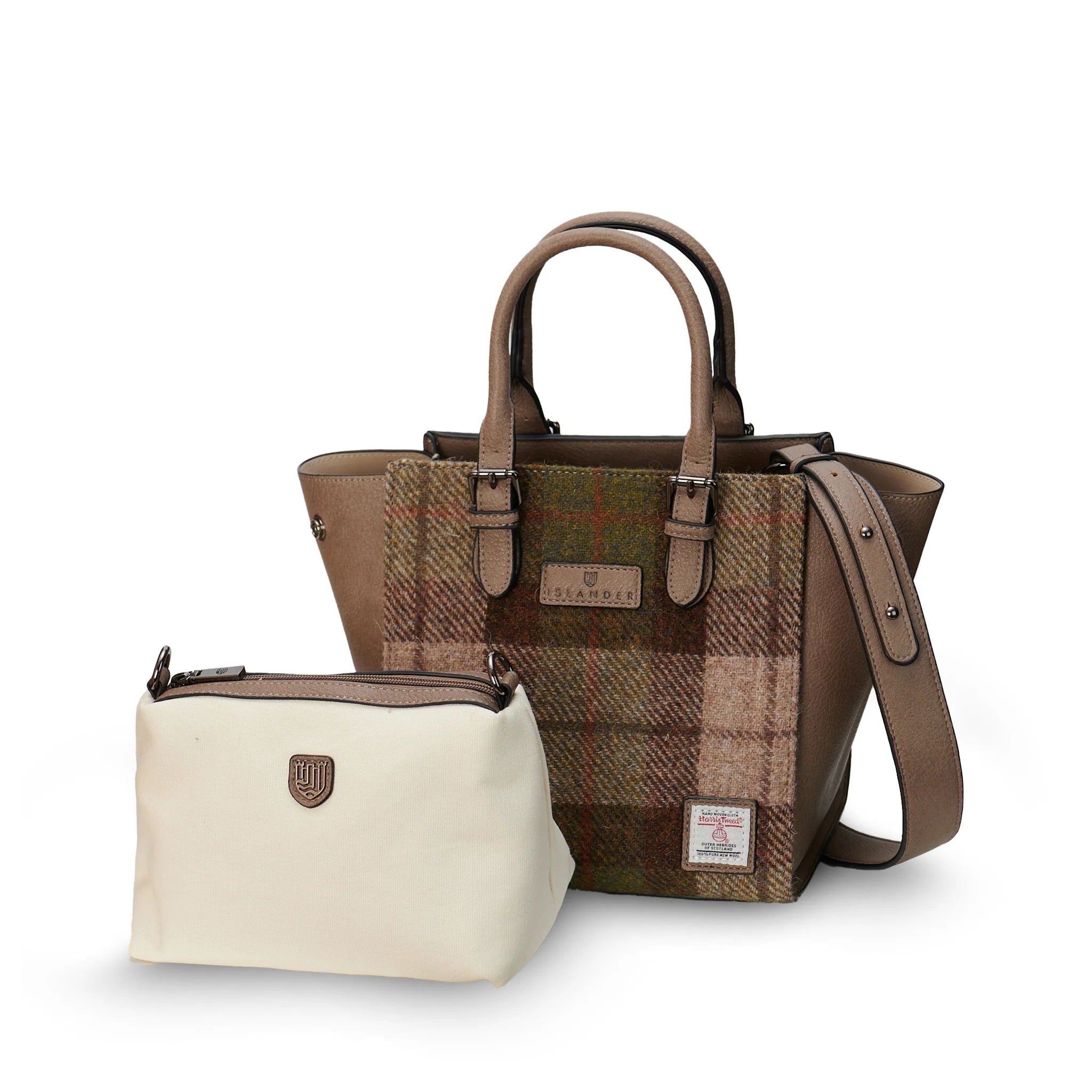 PRE-ORDER Tweed Caillie Bag -Chestnut Tartan-