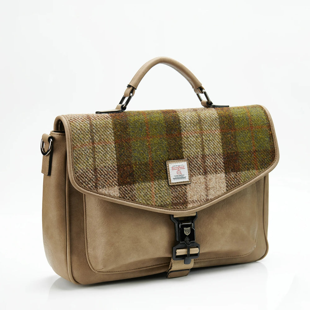 PRE-ORDER Tweed Laptop Bag -Chestnut Tartan-