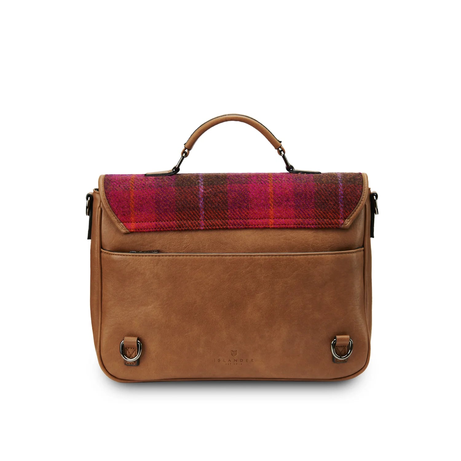 PRE-ORDER Tweed Laptop Bag -Fuchsia Tartan-