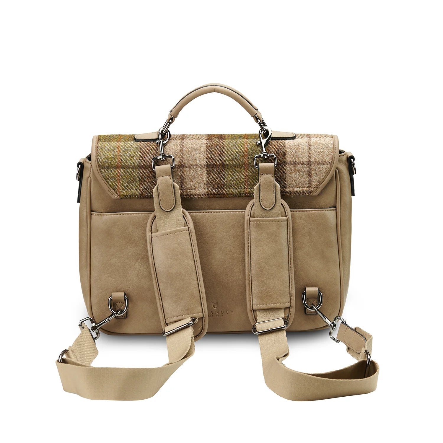 PRE-ORDER Tweed Laptop Bag -Chestnut Tartan-