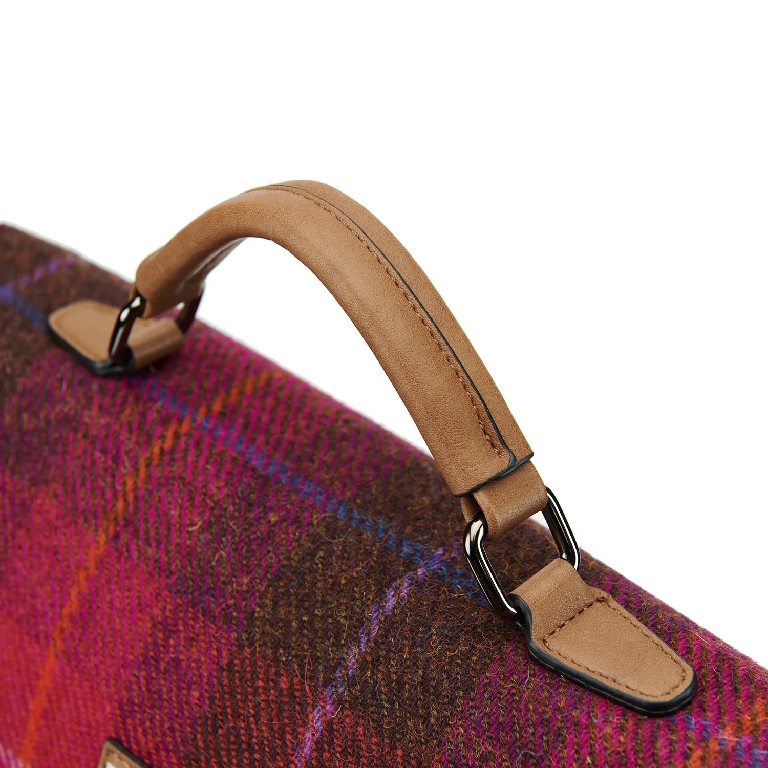 PRE-ORDER Tweed Laptop Bag -Fuchsia Tartan-