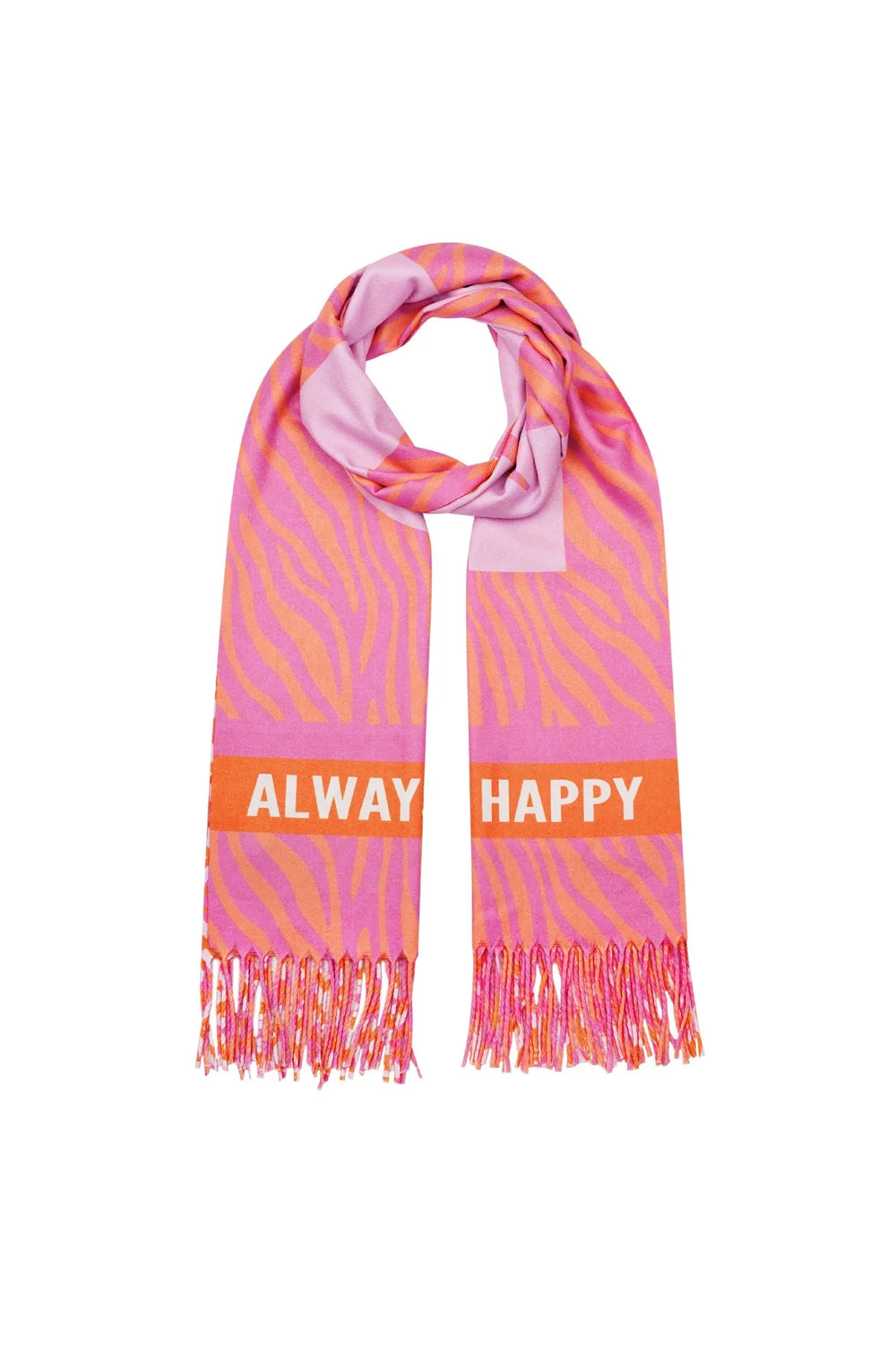 Always Happy Schal -Pink/Orange-