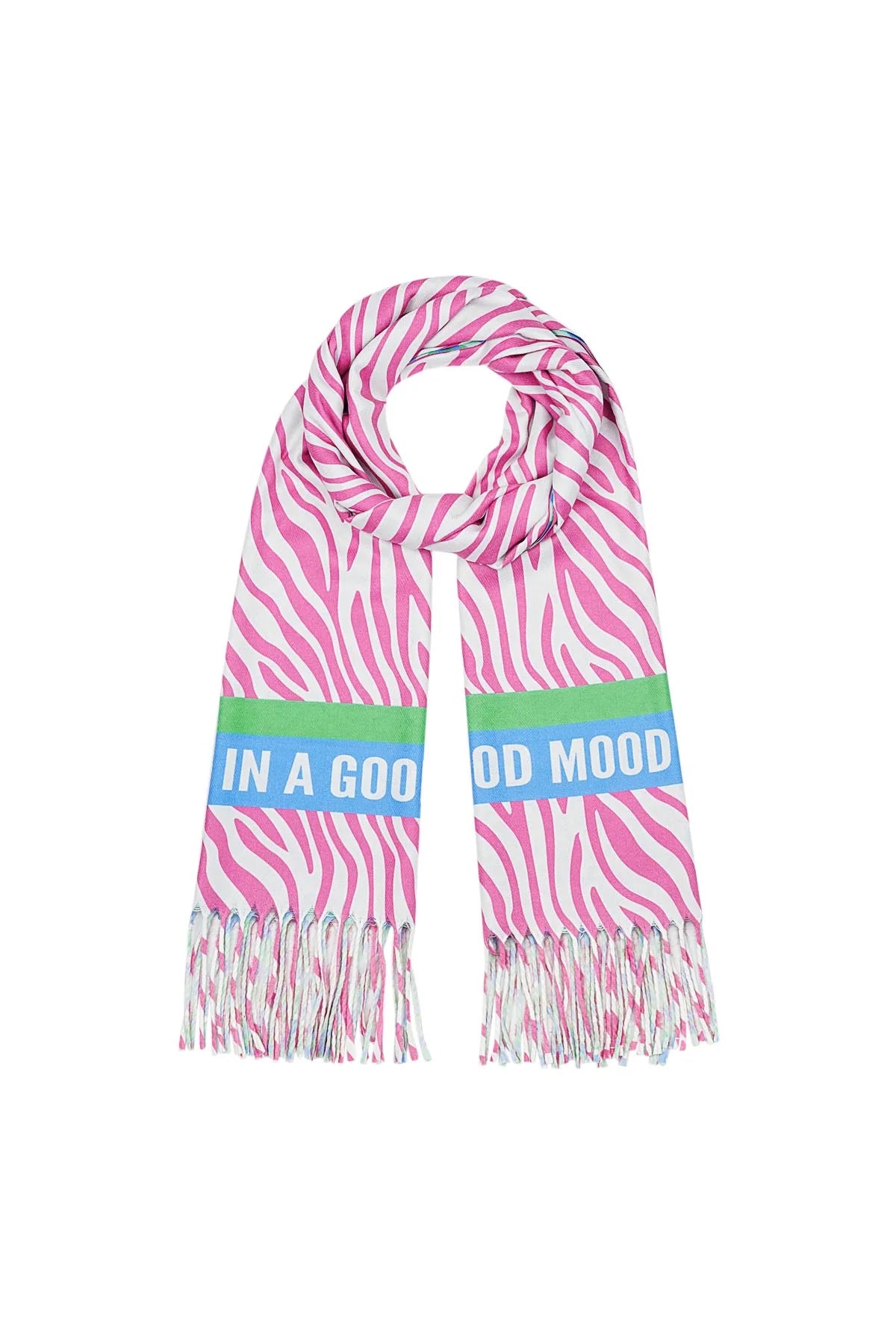 In a good Mood Schal -Pink/Türkis-