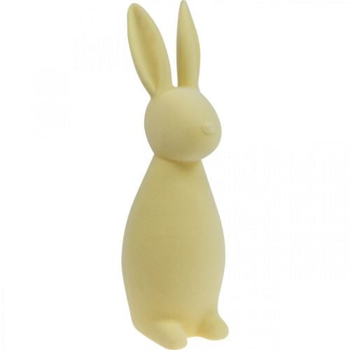 Osterhase beflockt -Gelb- 42cm