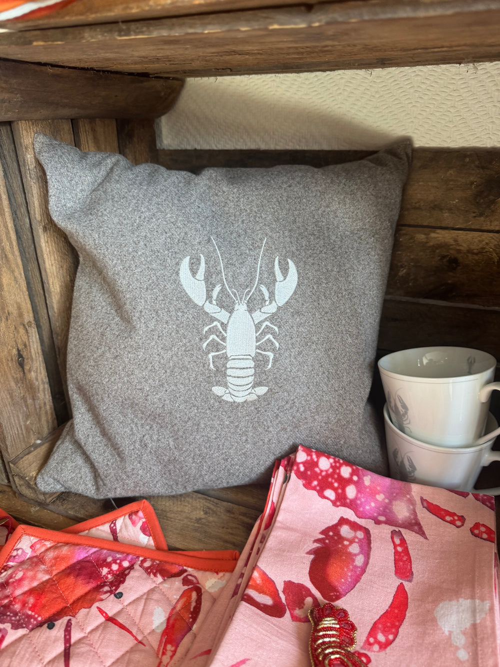 Kissen Chaletstyle Lobster -Beige- in 40 x 40cm-
