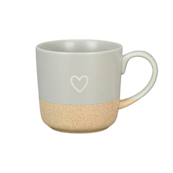 Happy Mug Heart Grey