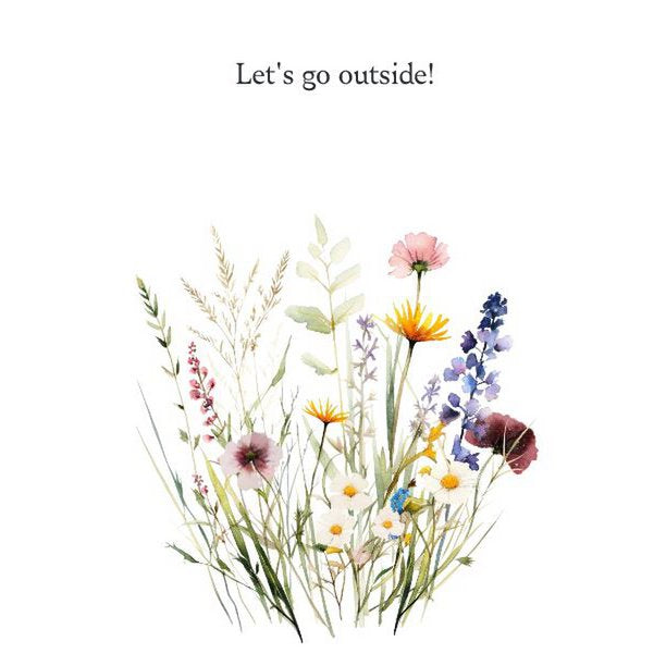 Postkarte Let‘s go Outside