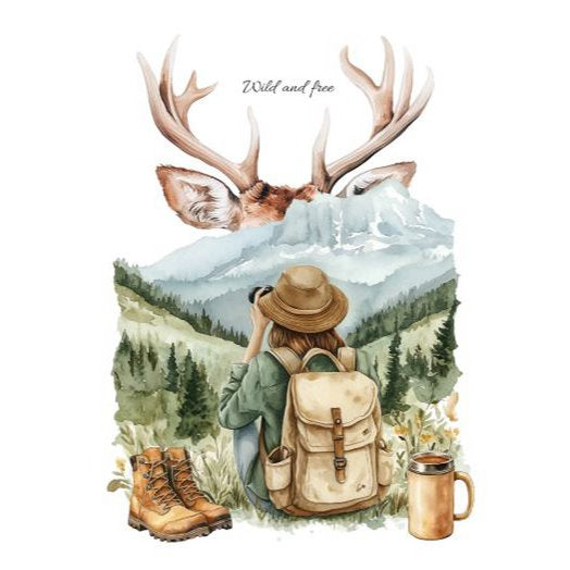 Postkarte Wild and Free