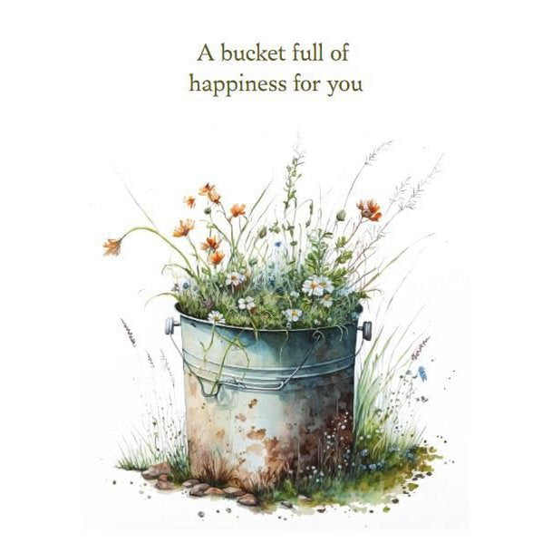 Postkarte A Bucket full of Happiness