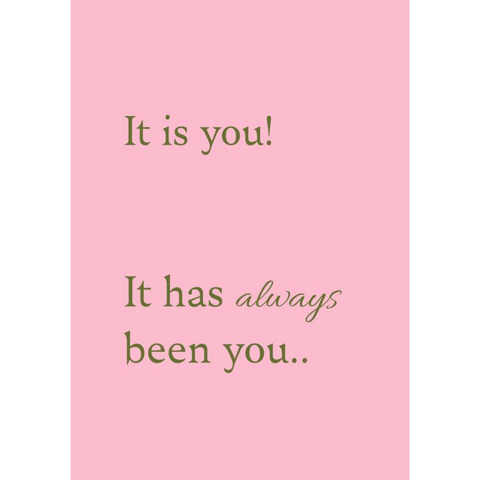 Postkarte It‘s you!