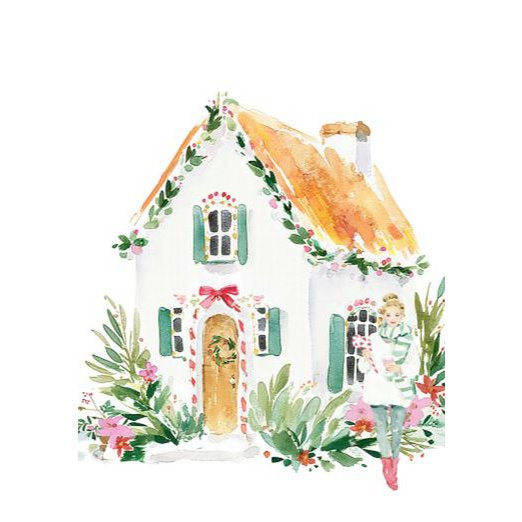 Postkarte Weihnachtshaus